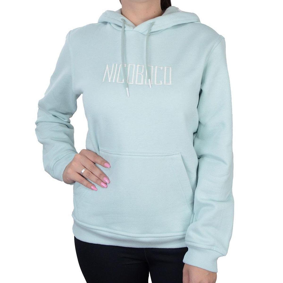 Blusa Feminina Nicoboco Moletom Canguru Verde 76562 Zattini