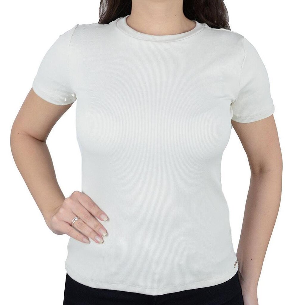 Blusa Feminina Olho Fatal Canelada Branco Off Chalk - 60253