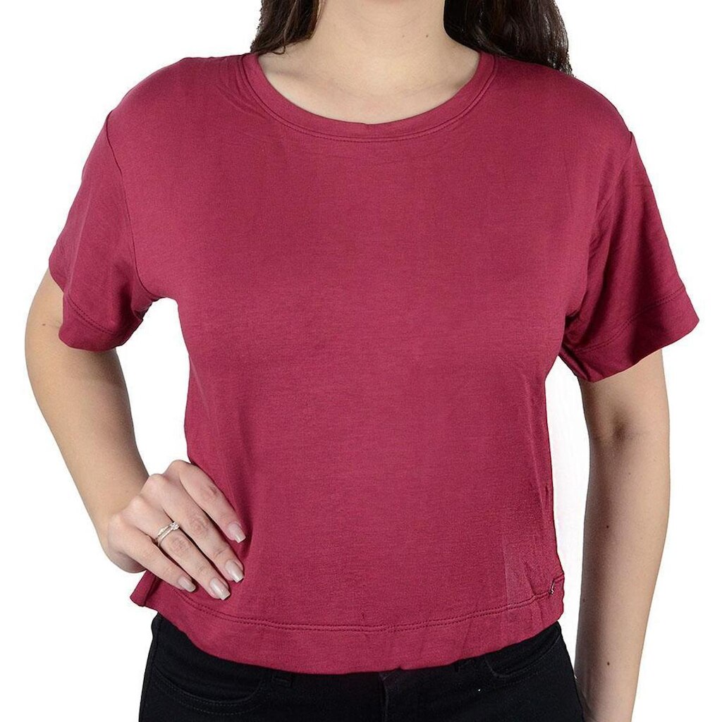 Blusa Feminina Olho Fatal Cropped Bordô - 602515