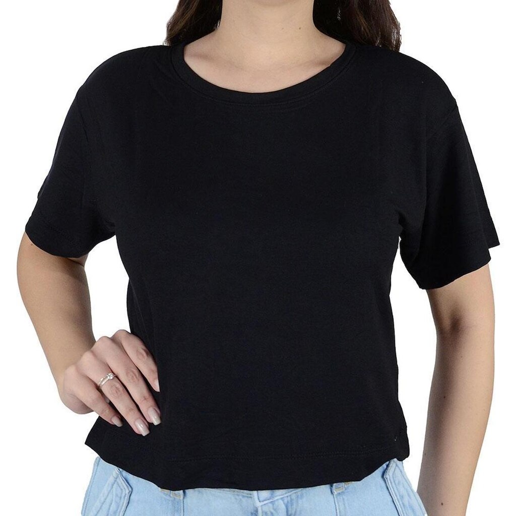 Blusa Feminina Olho Fatal MC Cropped Preto - 602515