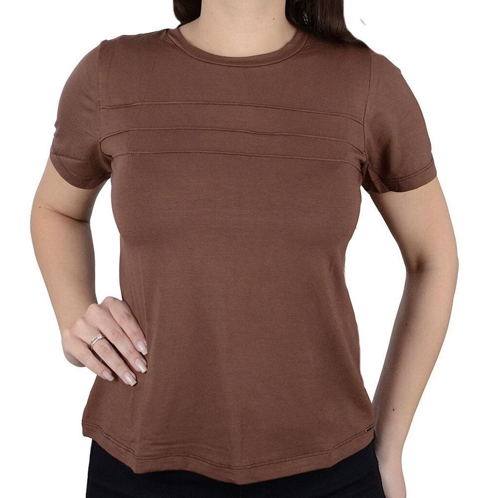 Blusa Feminina Olho Fatal T Shirt Marrom Nut - 602396