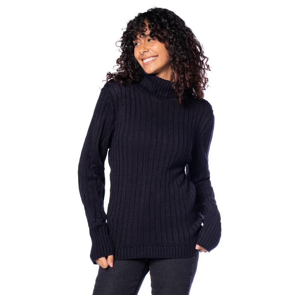 Blusa Feminina Oliveira Malhas Gola Alta Preto