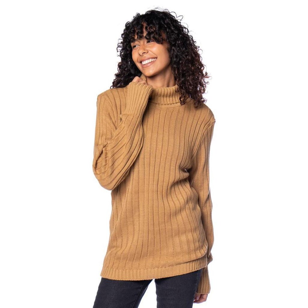 Blusa Feminina Oliveira Malhas Gola Alta Preto