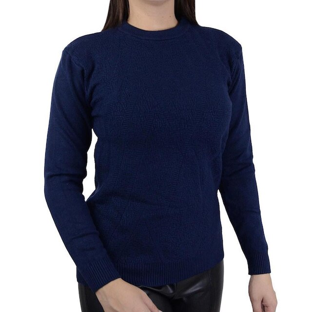 Blusa Feminina Pellini Tricot Azul Marinho - 883