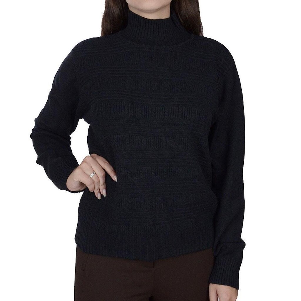 Blusa Feminina Pellini Tricot Relevo Preta - 16904