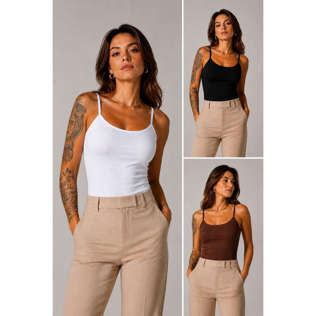 Blusa Feminina Poliamida UV Alcinha Segunda Pele Básica Fitness Casual Alças Finas Versátil Neutra