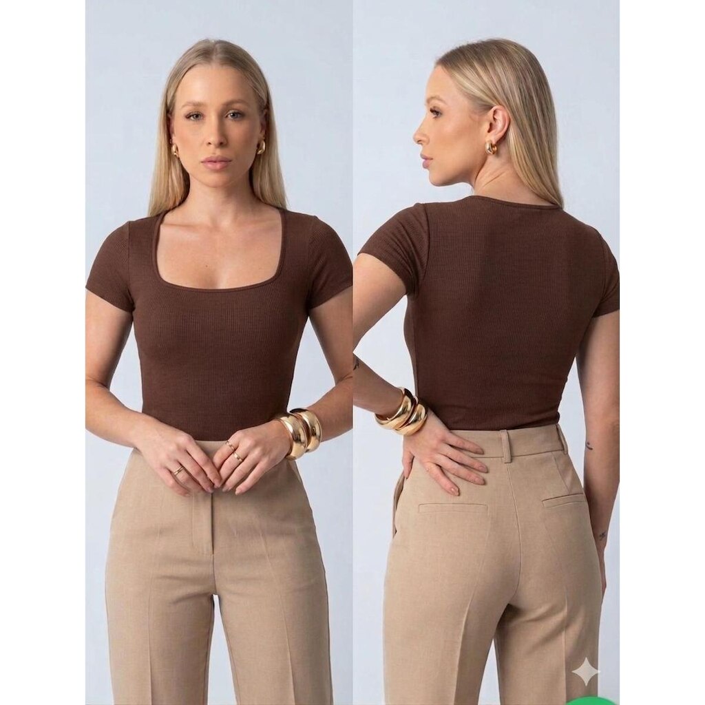 Blusa Feminina Poliamida UV Babylook Manga Curta Segunda Pele Básica Versátil Elegante Fitness