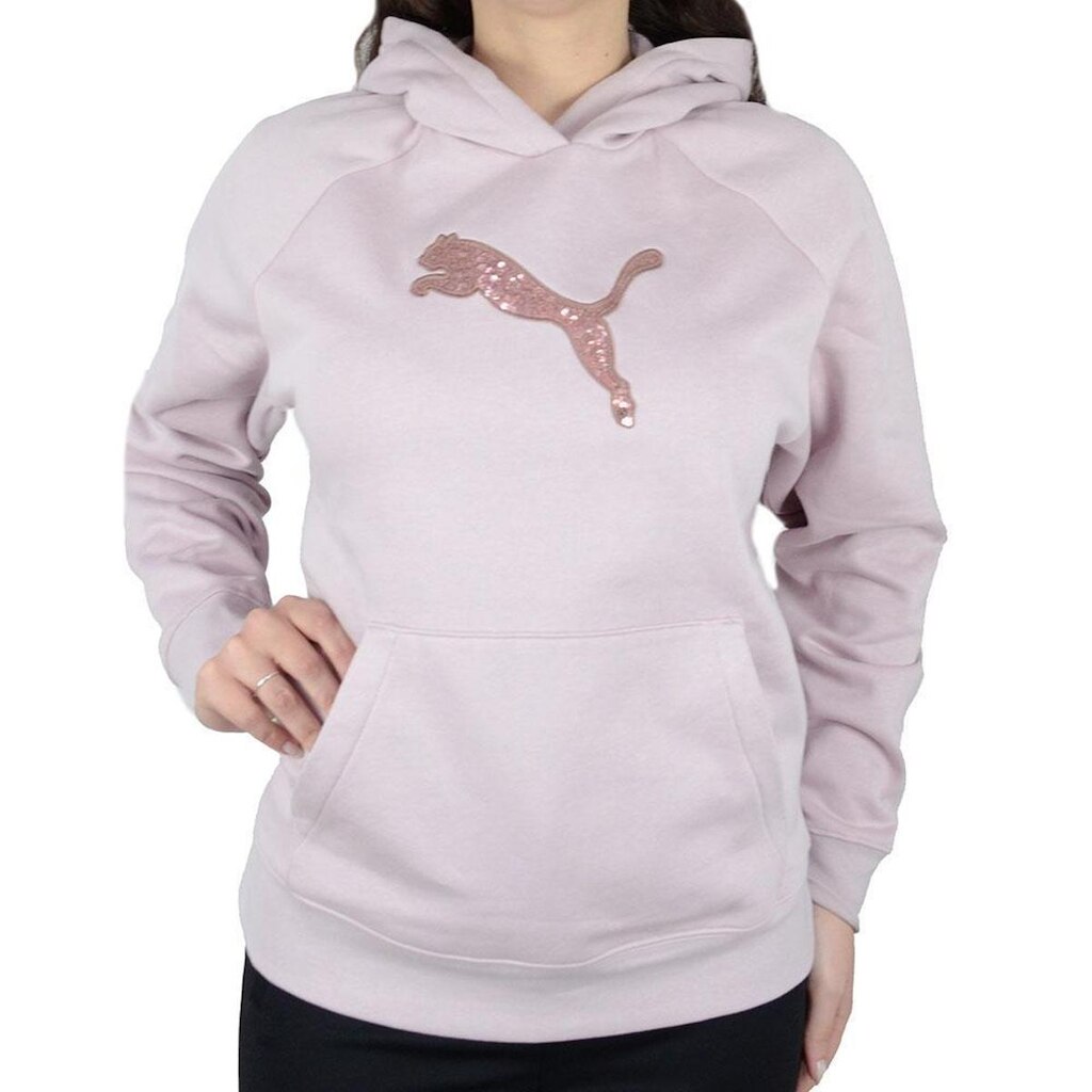 Blusa Feminina Puma Moletom Sequins Hoodie Misty Pink - 694