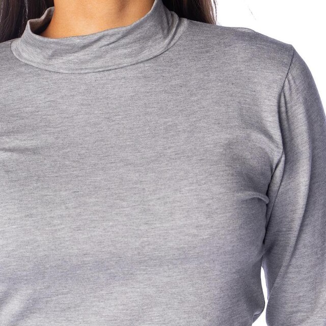 Blusa Feminina Rechsul Básica Lisa Cinza