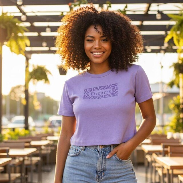 Blusa Feminina Roxa Altura de Cós Habana