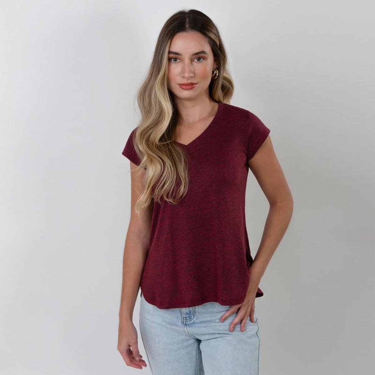 Blusa Feminina Sobre Legging Longa Em Gola V / Tapa Bumbum - Tammy - G - Vinho Menor preço em Blusa Feminina Sobre Legging Longa Em Gola V / Tapa Bumbum - Tammy - G - Vinho