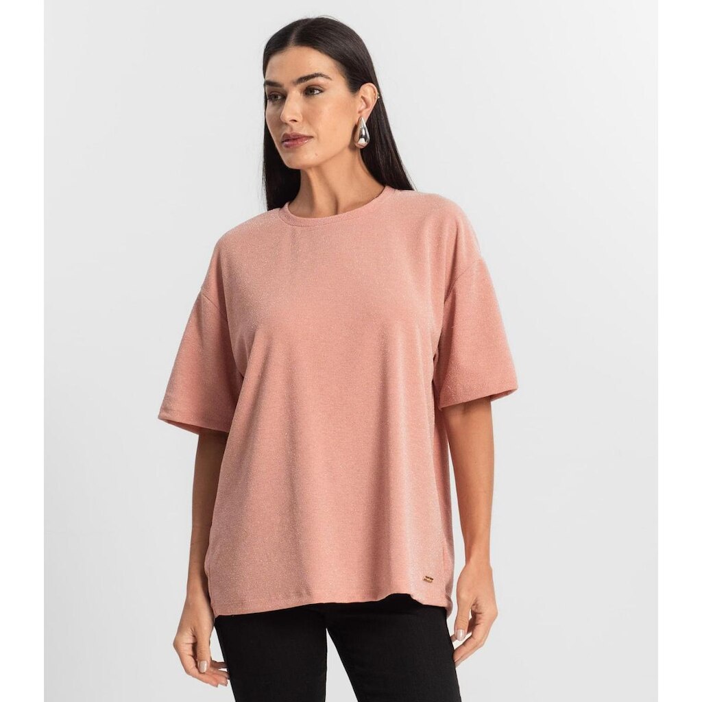 Blusa Feminina T-Shirt Over Rovitex Rosa