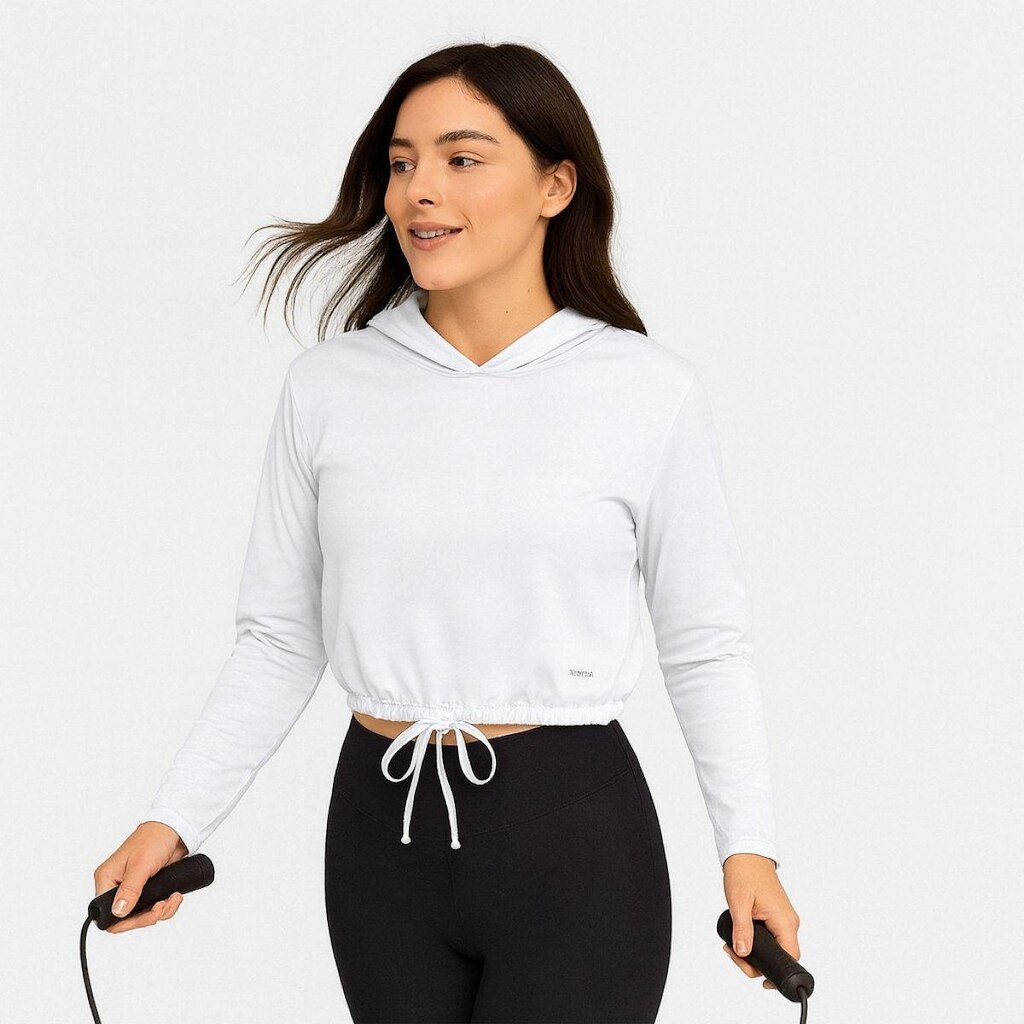 Blusa Feminina UV 50+ com Capuz Proteção Solar