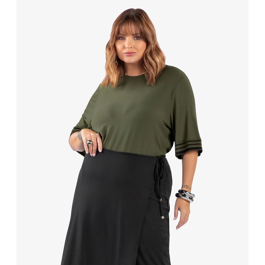 Blusa Feminina Viscose Plus Size Secret Glam Verde