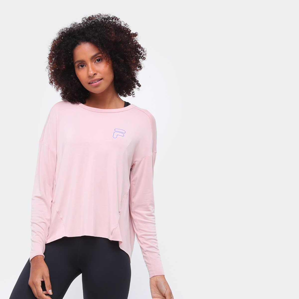 camiseta manga longa feminina para academia