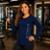 Blusa Fitness Feminina Manga Longa Ritmus Spinning Academia Treino Proteção U.V - Marinho