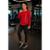Blusa Fitness Feminina Manga Longa Ritmus Spinning Academia Treino Proteção U.V - Vermelho