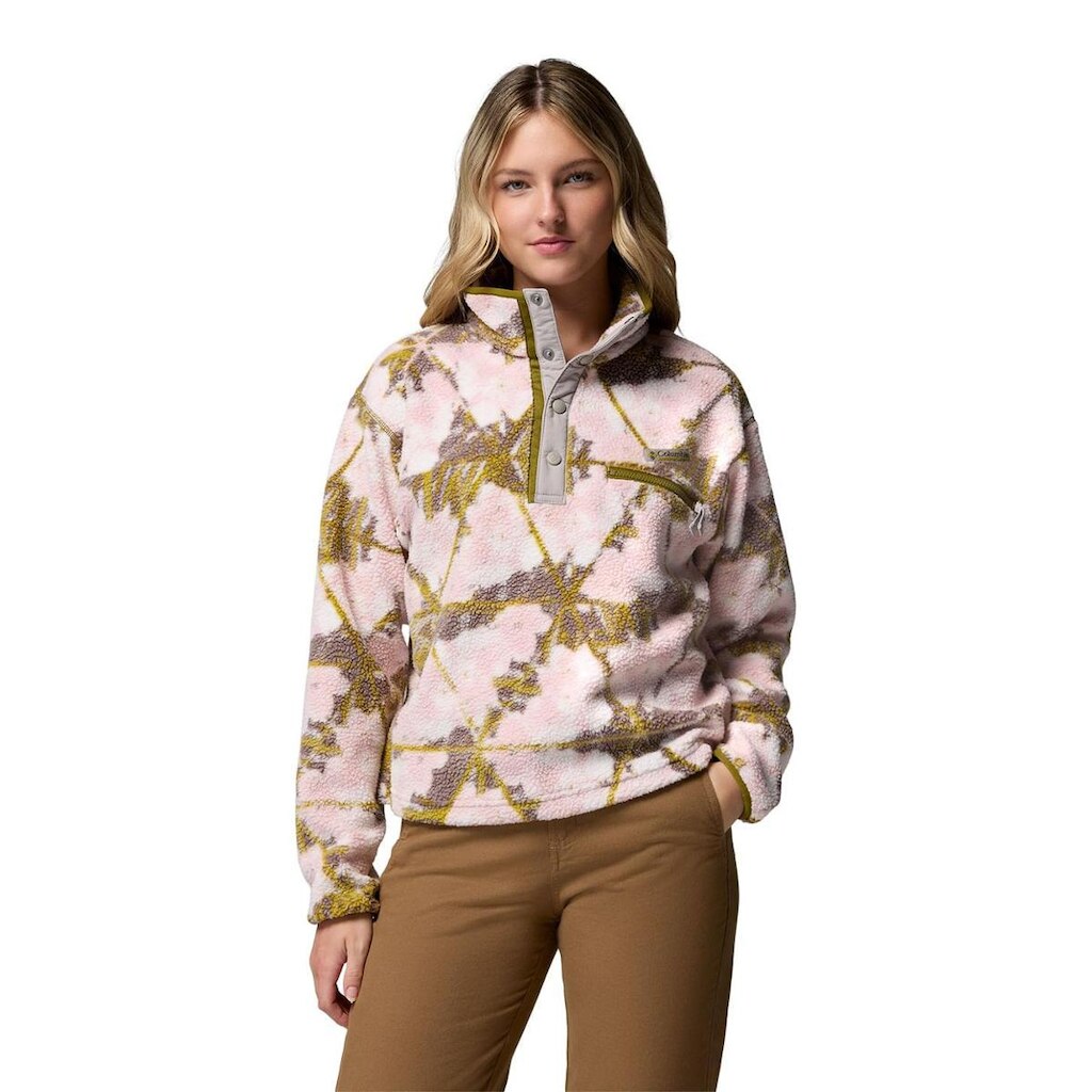 Blusa Fleece Columbia Feminino Helvetia™ Ii Printed Cropped Half Snap