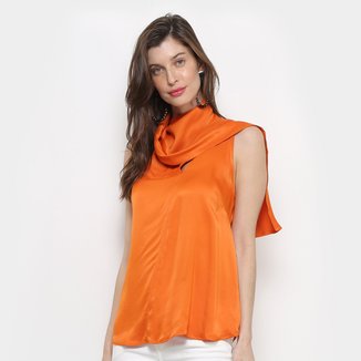 Blusa Forum Gola Diferenciada Lisa Feminina