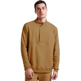 Blusa Forum Masculina Moletom Comfort Fleece Half-Zip Cáqui