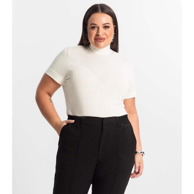 Blusa Gola Alta Feminina Plus Size Secret Glam