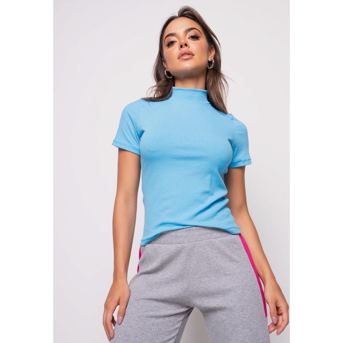 Blusa Gola Alta Malha Canelada Salvatore Fashion Menor preço em Blusa Gola Alta Malha Canelada Salvatore Fashion