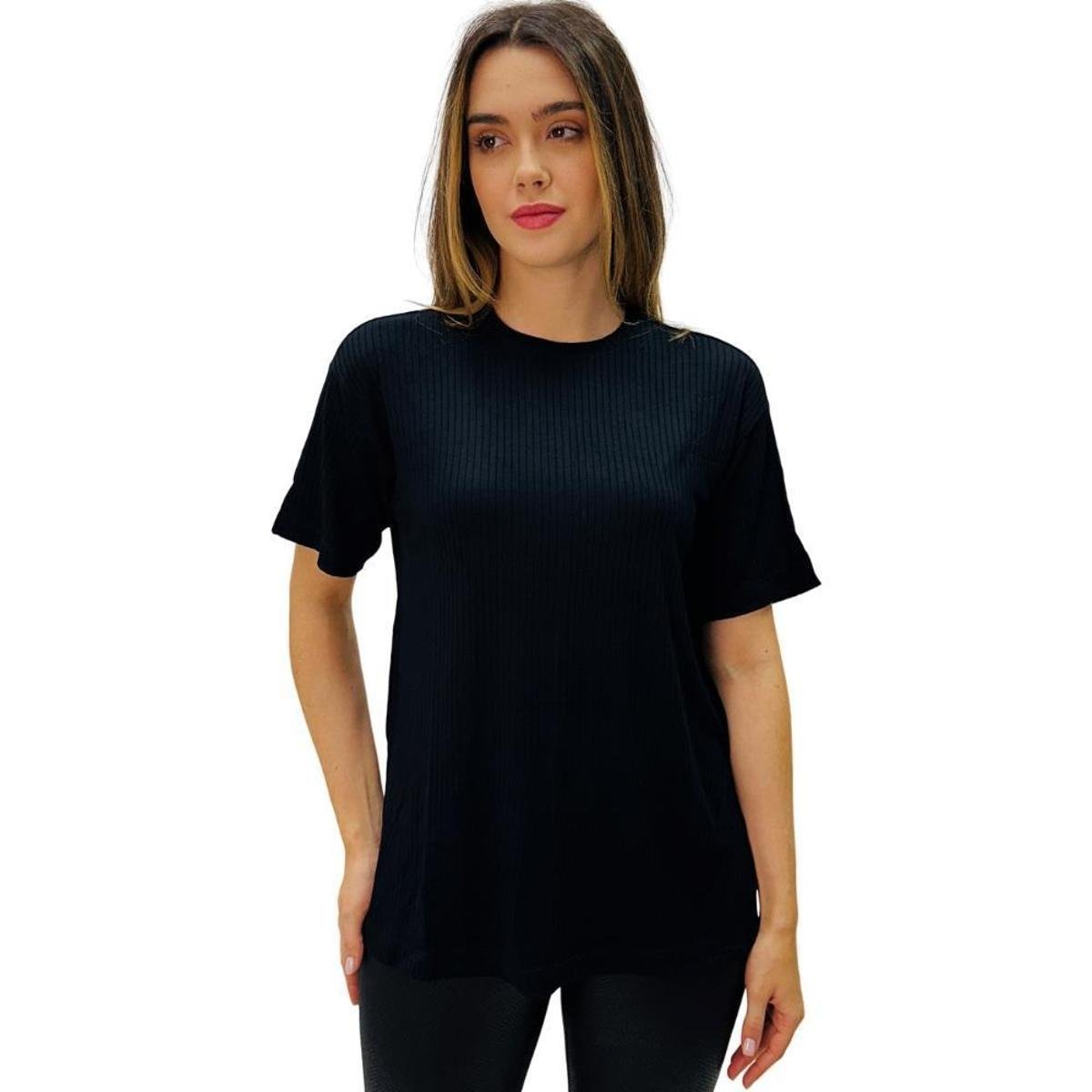 Blusa Hering Canelada Manga Curta Feminina Menor preço em Blusa Hering Canelada Manga Curta Feminina