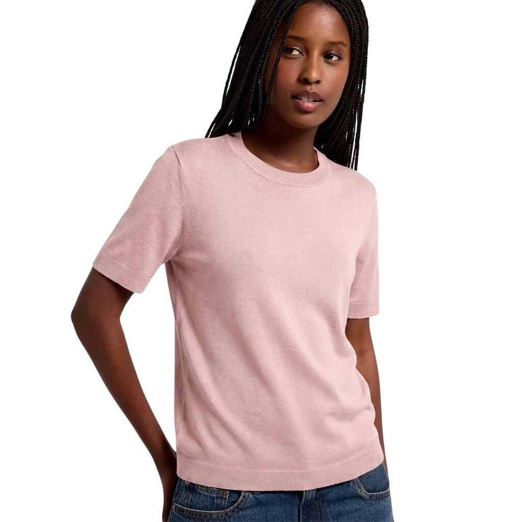 Blusa Hering Feminina Manga Curta Em Tricô Leve