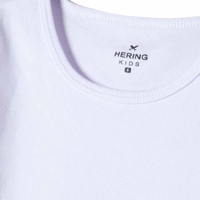 Blusa Hering Kids Infantil Menina Manga Curta Em Ribana Branca