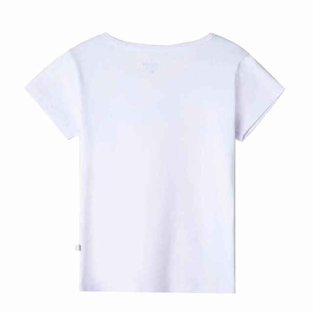 Blusa Hering Kids Infantil Menina Manga Curta Em Ribana Branca