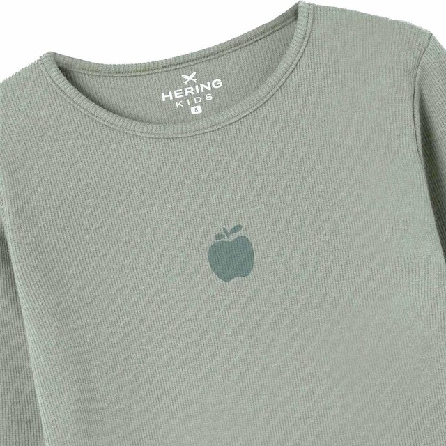 Blusa Hering Kids Infantil Menina Manga Longa Em Ribana Verde