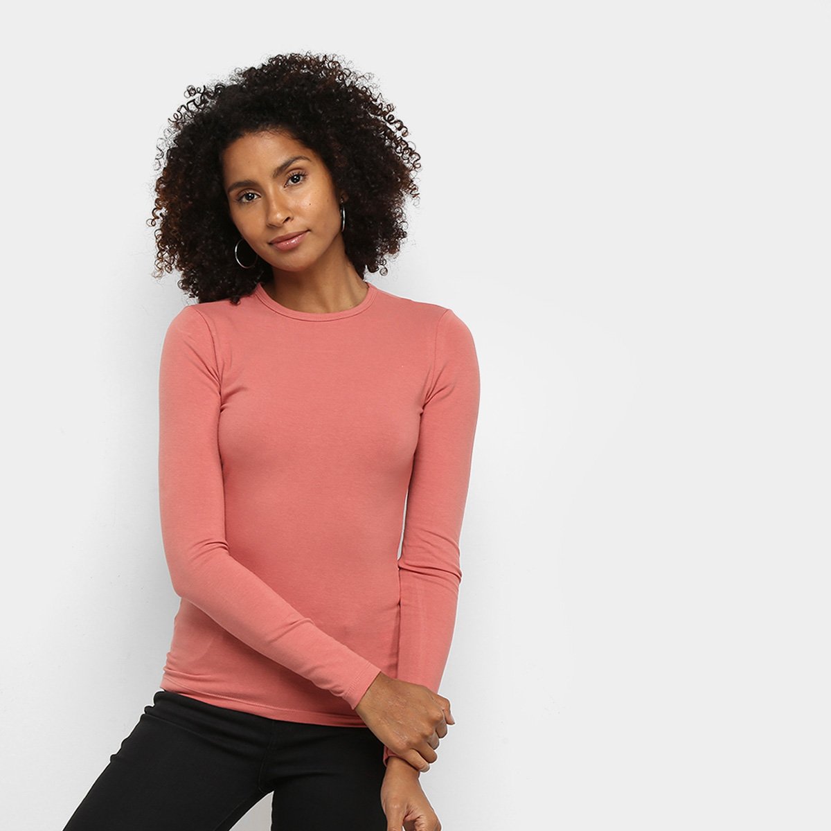 Blusa Hering Manga Longa Feminina - Rosa Claro é boa?