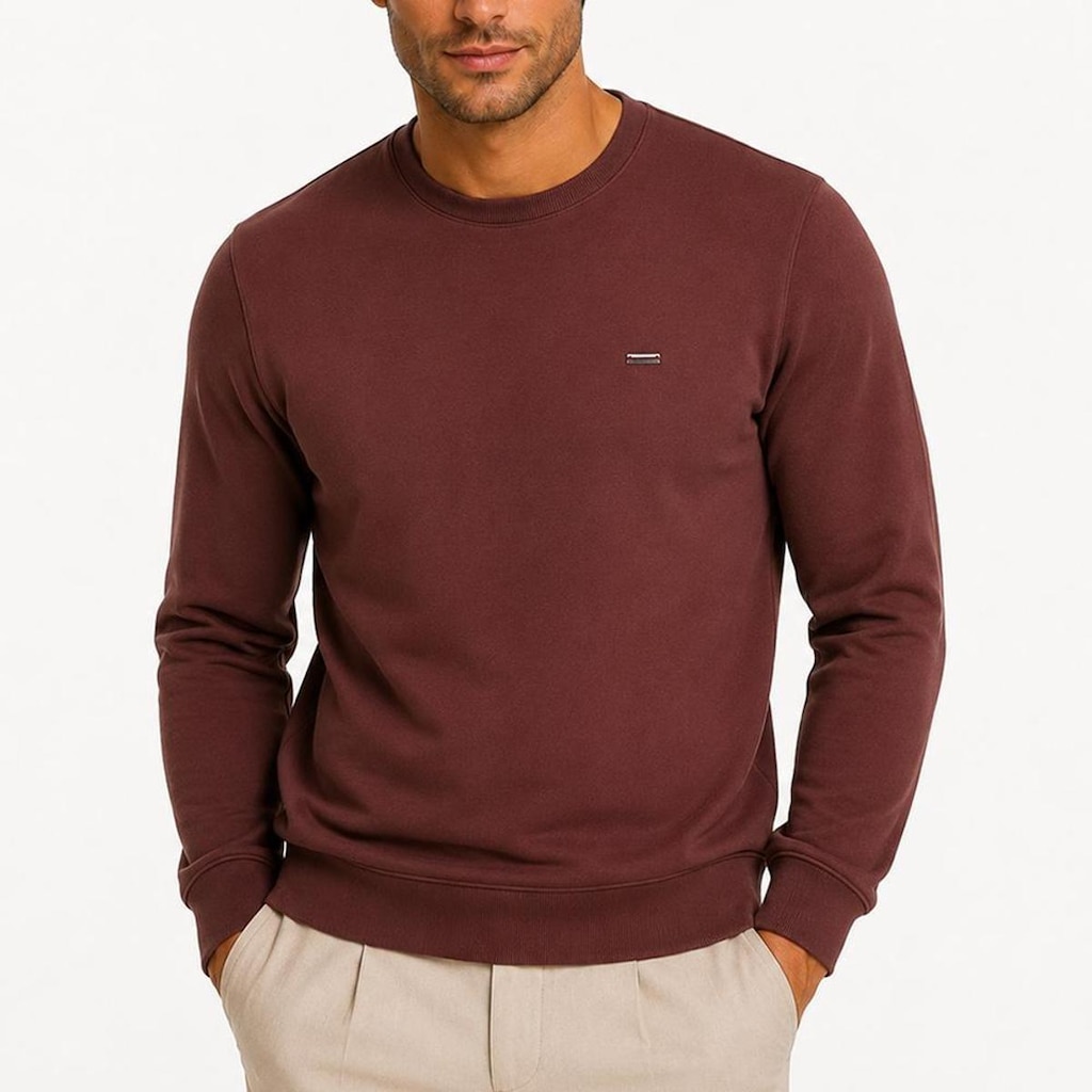 Blusa Hirlogs Moletom Gola Redonda Placa REF:734A