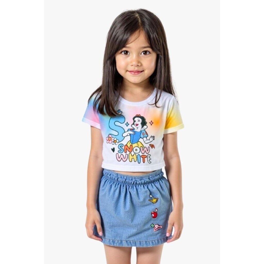 Blusa Infantil Branca de Neve Disney Princesas Candy Lúdica