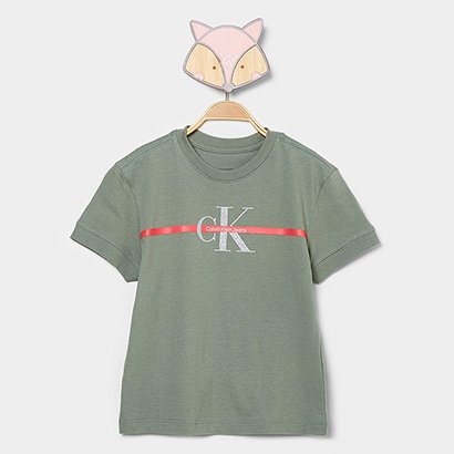 Blusa Infantil Calvin Klein Com Glitter Menina - Feminino