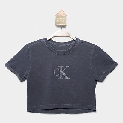 Blusa Infantil Cropped Calvin Klein Casual Menina - Feminino