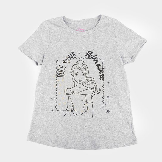 Blusa Infantil Disney Adventure Bella Feminina - Mescla