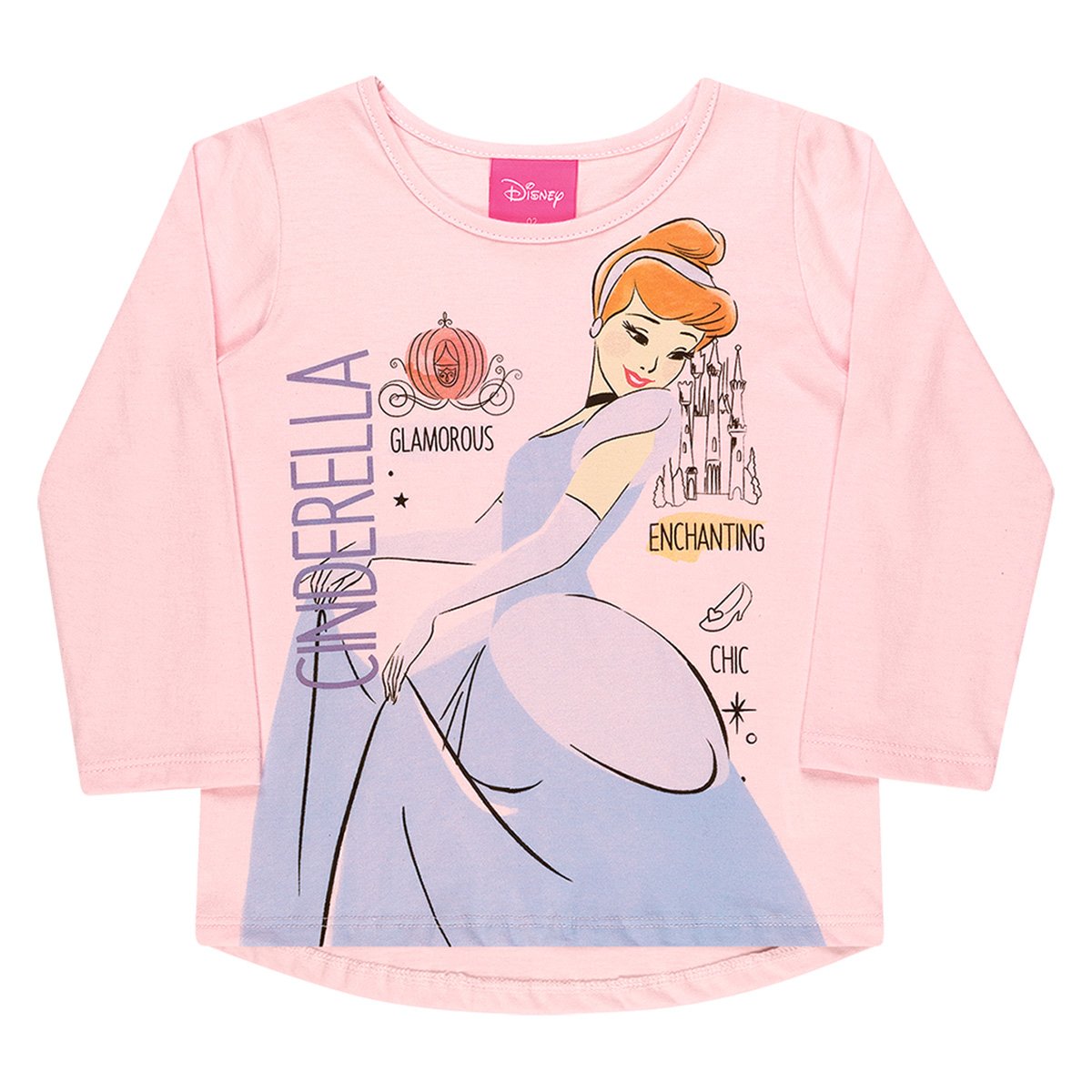 Blusa Infantil Disney By Kamylus Princesas Manga Longa Feminina - Rosa Menor preço em Blusa Infantil Disney By Kamylus Princesas Manga Longa Feminina - Rosa