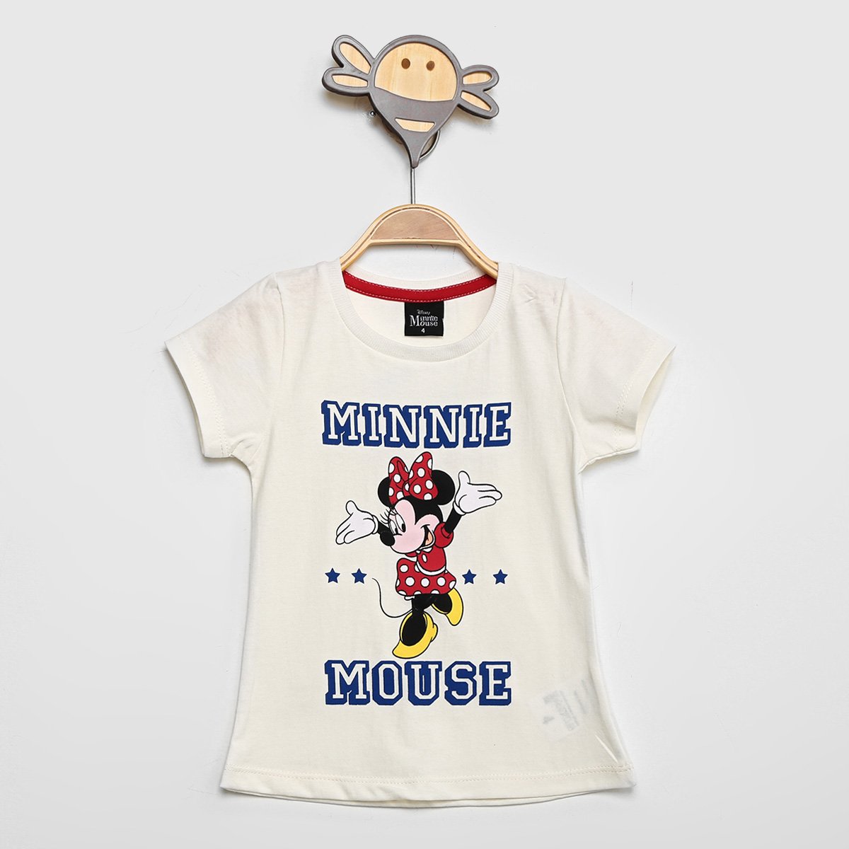 Blusa Infantil Disney Minnie Feminina - Off White Menor preço em Blusa Infantil Disney Minnie Feminina - Off White