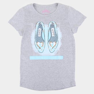 Blusa Infantil Disney Sapatinho Cinderela Feminina