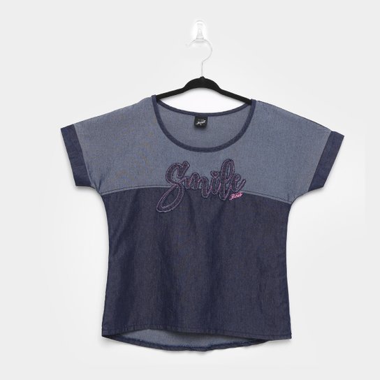 Blusa Infantil Elian Jeans Smille Feminina - Marinho