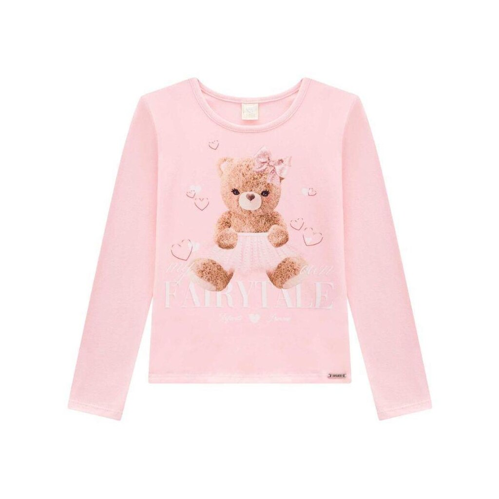Blusa Infantil Em Cotton Ursinha Ref 62904