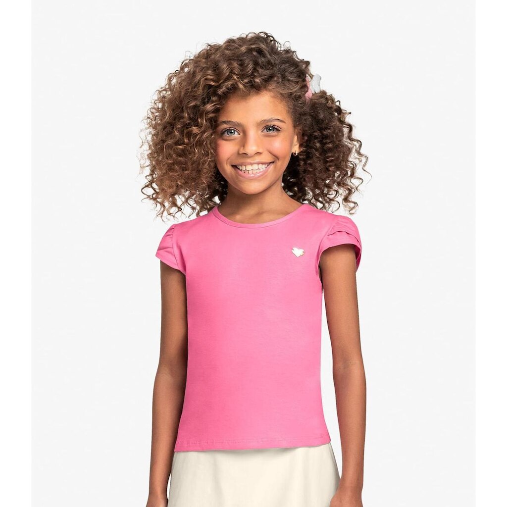 Blusa Infantil Feminina Cotton Leve Trick Nick Rosa