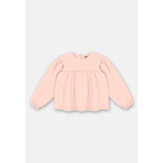 Blusa Infantil Feminina em Meia Malha com Franzido Up Baby