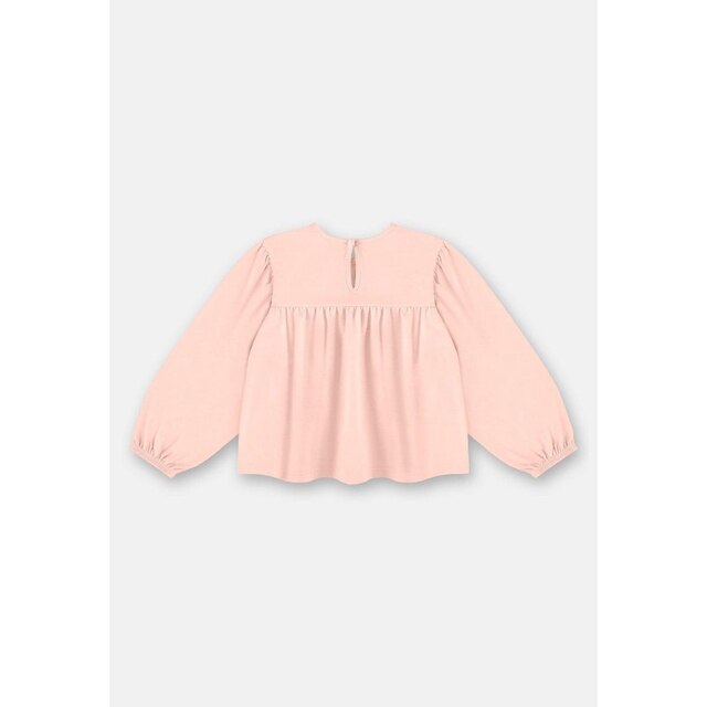 Blusa Infantil Feminina em Meia Malha com Franzido Up Baby