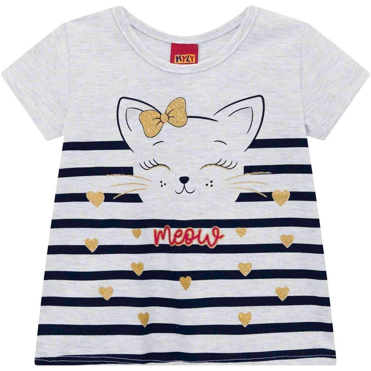 Blusa Infantil Feminina Kyly Meia Malha 111436.2335.2 Kyly - Cinza Menor preço em Blusa Infantil Feminina Kyly Meia Malha 111436.2335.2 Kyly - Cinza