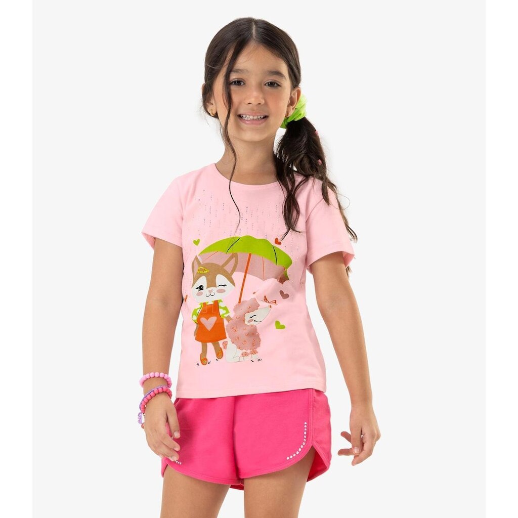 Blusa Infantil Feminina Rovi Kids Rosa