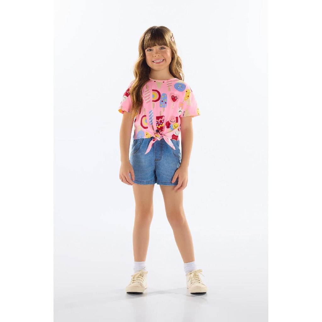 Blusa Infantil Feminino em Cotton Quimby