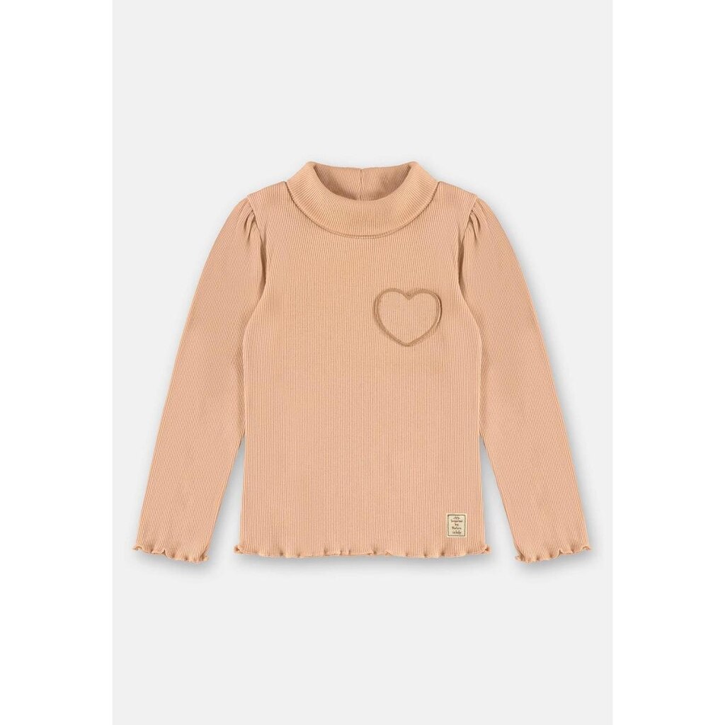 Blusa Infantil Feminino em Ribana com Gola Alta Up Baby