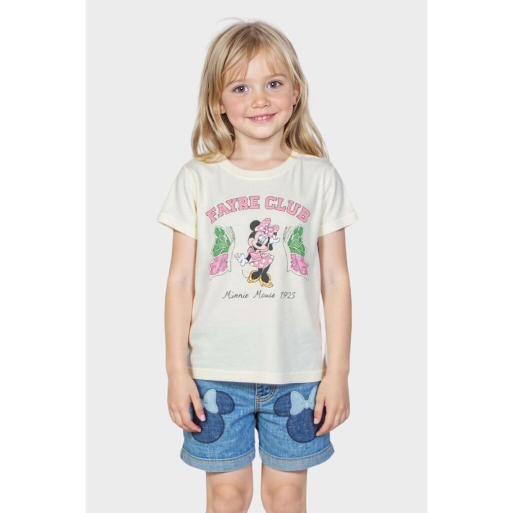 Blusa Infantil Jardim Minnie Mouse Fayre Club Manga Curta